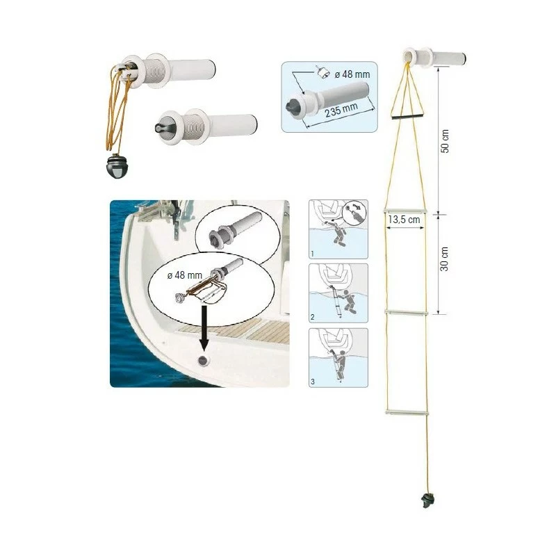 RETTUNGSLEITER FÜR SPIEGELMONTAGE STRICKLEITER PLASTIMO 3 RETTUNGSLEITER FÜR SPIEGELMONTAGE STRICKLEITER PLASTIMO